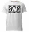 Мужская премиум футболка Pardon my swag Белый фото