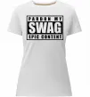 Жіноча преміум футболка Pardon my swag Білий фото