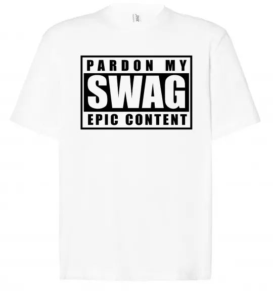 Футболка Оверсайз Pardon my swag Белый фото