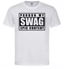 Мужская футболка Pardon my swag Белый фото