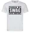 Чоловіча футболка Pardon my swag Білий фото