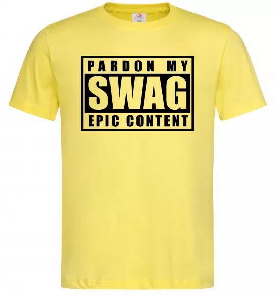 Чоловіча футболка Pardon my swag Лимонний фото