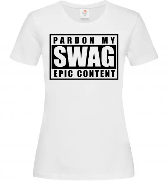 Женская футболка Pardon my swag Белый фото