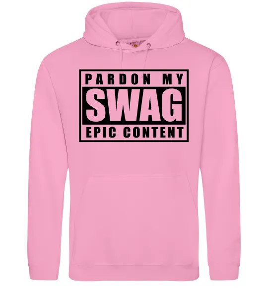 Чоловіча толстовка (худі) Pardon my swag Рожевий фото