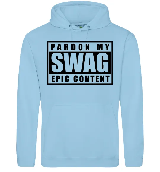 Чоловіча толстовка (худі) Pardon my swag Блакитний фото