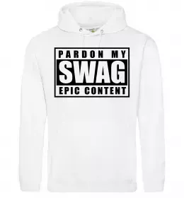 Женская толстовка (худи) Pardon my swag Белый фото