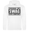 Женская толстовка (худи) Pardon my swag Белый фото