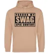 Женская толстовка (худи) Pardon my swag Песочный фото