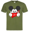 Чоловіча футболка Mickey swag Оливковий фото