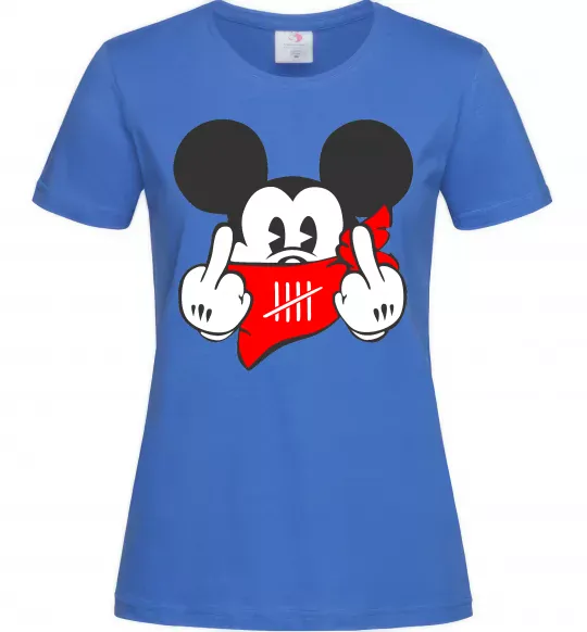 Женская футболка Mickey swag Ярко-синий фото
