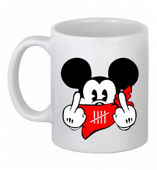 Чашка керамическая Mickey swag Белый фото