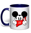 Чашка с цветной ручкой Mickey swag Глубокий темно-синий Чашка с цветной ручкой Mickey swag Глубокий темно-синий фото
