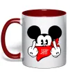 Чашка с цветной ручкой Mickey swag Красный Чашка с цветной ручкой Mickey swag Красный фото