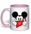 Чашка с цветной ручкой Mickey swag Нежно розовый Чашка с цветной ручкой Mickey swag Нежно розовый фото