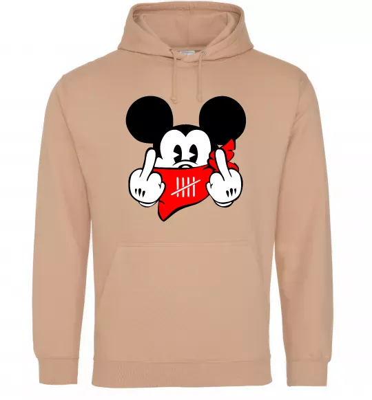 Чоловіча толстовка (худі) Mickey swag Пісочний фото