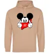 Чоловіча толстовка (худі) Mickey swag Пісочний фото