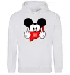 Женская толстовка (худи) Mickey swag Серый меланж фото