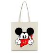 Эко-сумка Mickey swag Бежевый фото