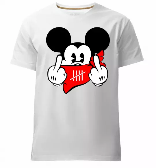 Чоловіча преміум футболка Mickey swag Білий фото