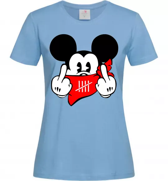 Женская футболка Mickey swag Голубой фото