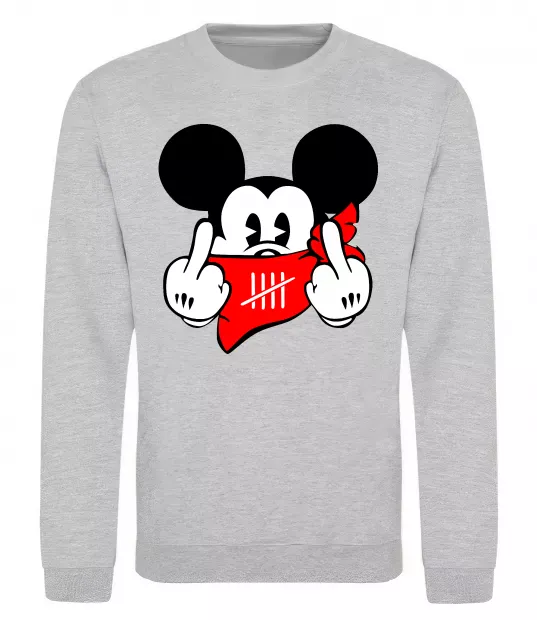 Свитшот Mickey swag Серый меланж фото