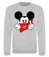 Свитшот Mickey swag Серый меланж фото