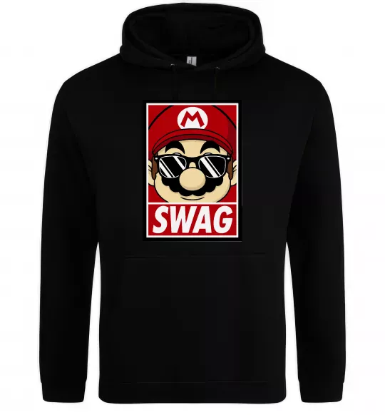Чоловіча толстовка (худі) Mario swag Чорний фото
