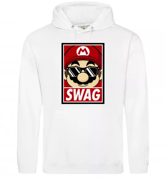 Чоловіча толстовка (худі) Mario swag Білий фото
