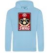 Мужская толстовка (худи) Mario swag Голубой фото