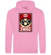 Женская толстовка (худи) Mario swag Розовый фото