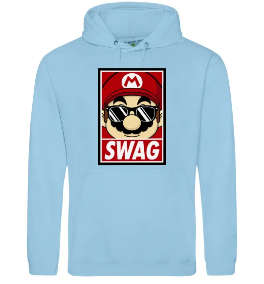 Женская толстовка (худи) Mario swag Голубой фото