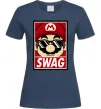 Женская футболка Mario swag Темно-синий фото