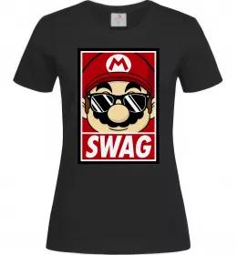 Женская футболка Mario swag Черный фото