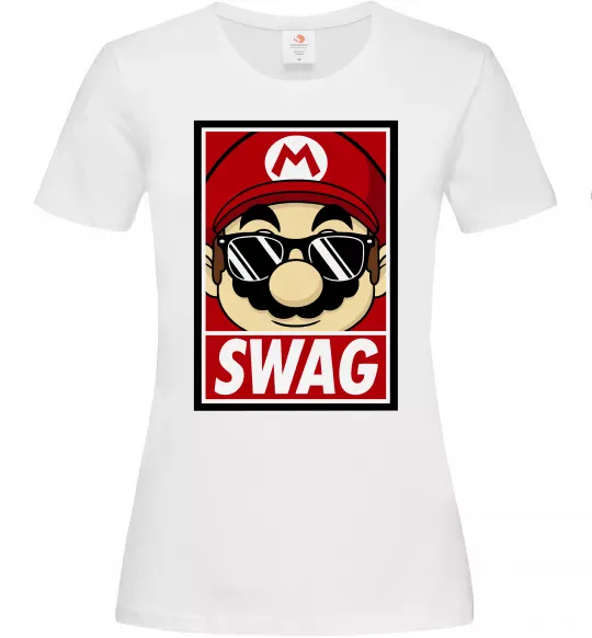 Женская футболка Mario swag Белый фото