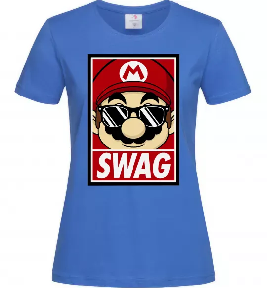 Женская футболка Mario swag Ярко-синий фото
