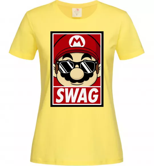 Женская футболка Mario swag Лимонный фото