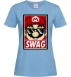 Женская футболка Mario swag Голубой фото