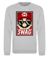Свитшот Mario swag Серый меланж фото