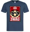 Чоловіча футболка Mario swag Темно-синій фото