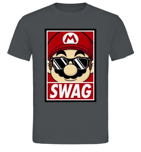 Чоловіча футболка Mario swag Графіт фото