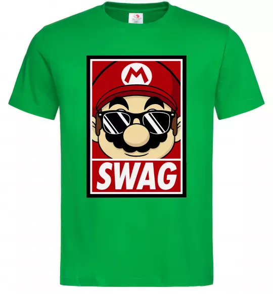 Чоловіча футболка Mario swag Зелений фото