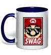 Чашка с цветной ручкой Mario swag Глубокий темно-синий фото