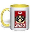 Чашка с цветной ручкой Mario swag Лимонный фото