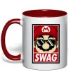 Чашка с цветной ручкой Mario swag Красный фото