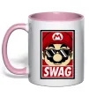 Чашка с цветной ручкой Mario swag Нежно розовый фото