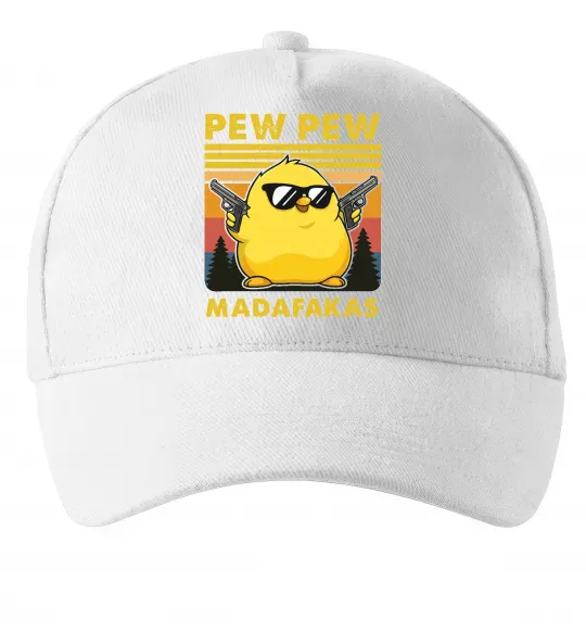 Кепка Pew pew gangster chicken Белый фото