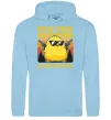 Чоловіча толстовка (худі) Pew pew gangster chicken Блакитний фото