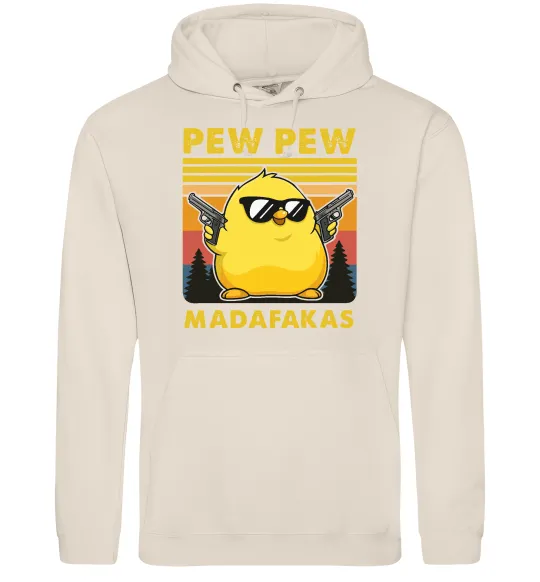 Женская толстовка (худи) Pew pew gangster chicken Таш фото