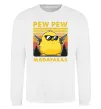 Свитшот Pew pew gangster chicken Белый фото