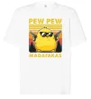 Футболка Оверсайз Pew pew gangster chicken Белый фото